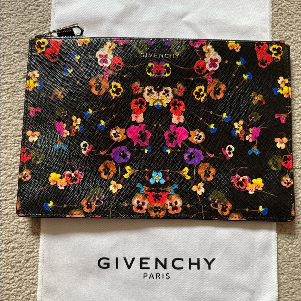 Givenchy Multicolor Floral Pouch
